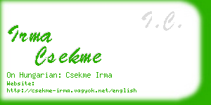 irma csekme business card